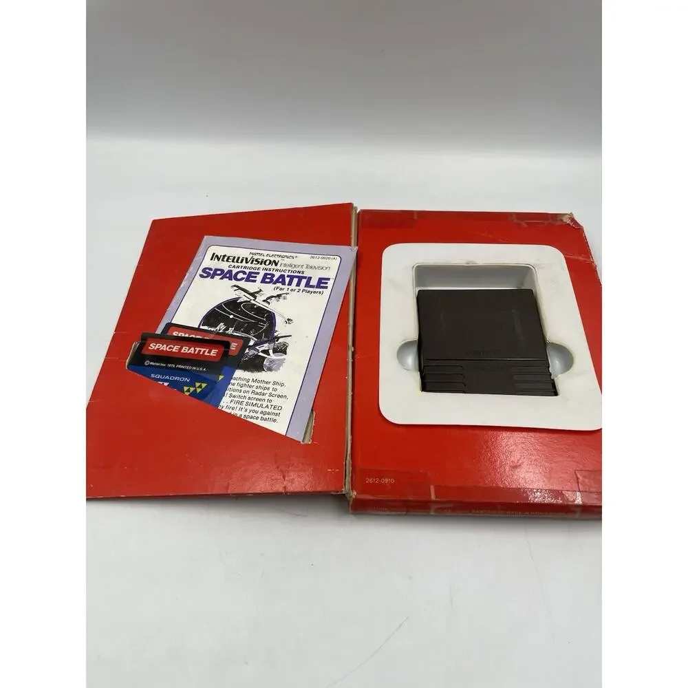 Intellivision Space Battle CIB Manual Overlays Box Tested Working Mattel 1979